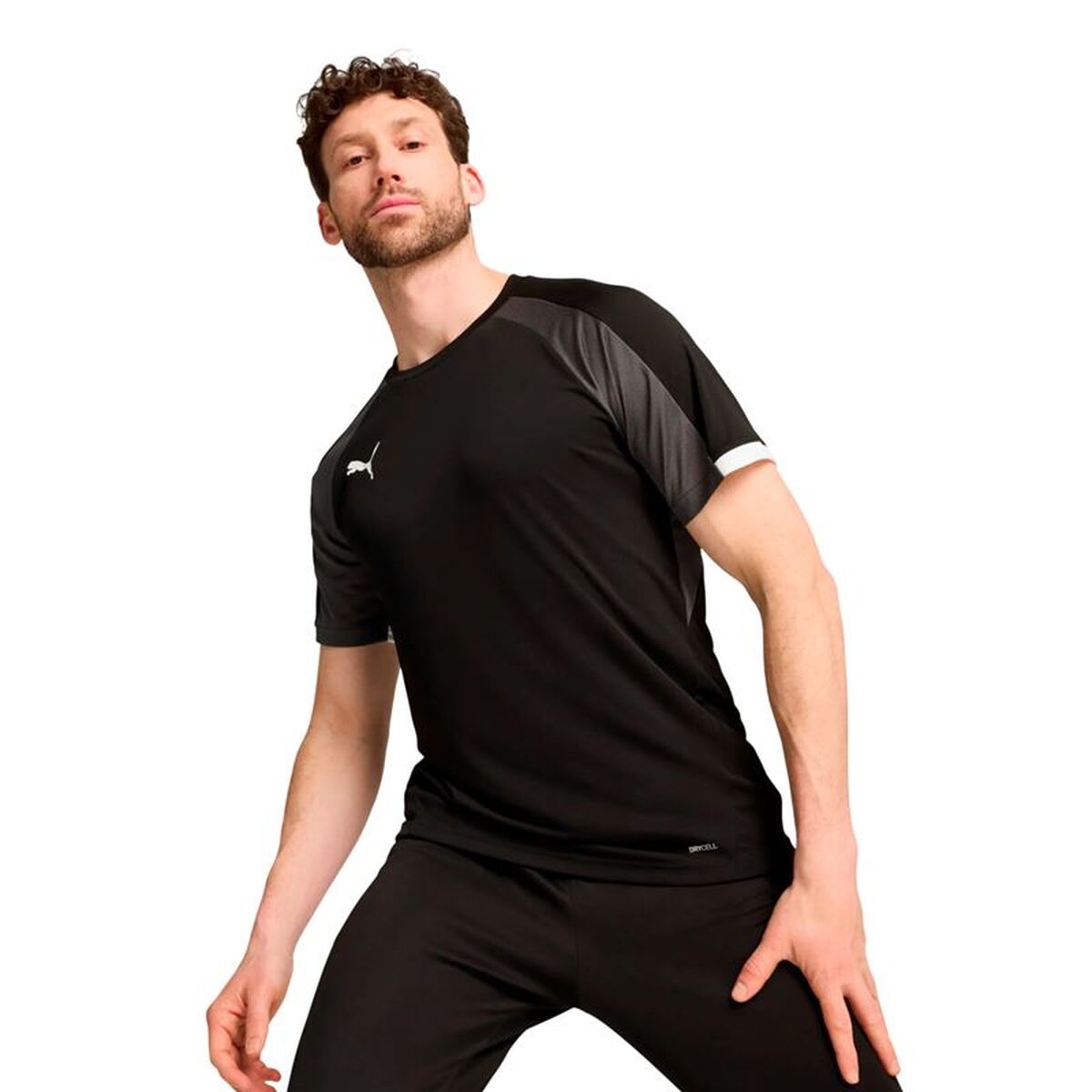 Tricou de Fotbal cu Mânecă Scurtă Bărbat Puma Individual liga Negru