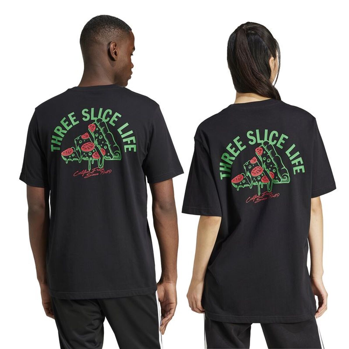 Tricou cu Mânecă Scurtă Bărbați Adidas Pizza Negru