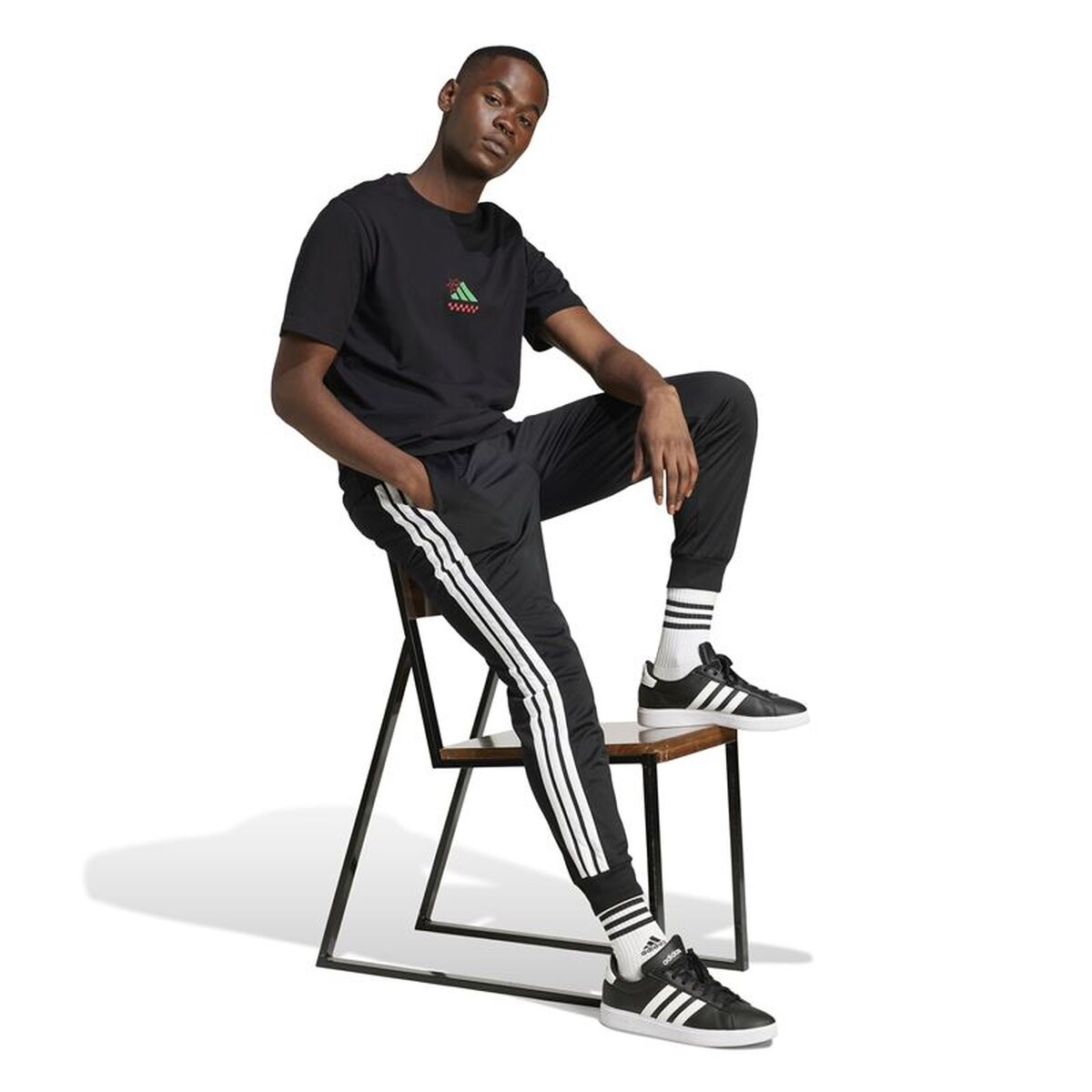 Tricou cu Mânecă Scurtă Bărbați Adidas Pizza Negru