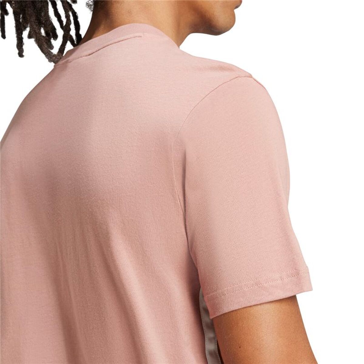 Tricou cu Mânecă Scurtă Bărbați Adidas 3stripes Alb Roz