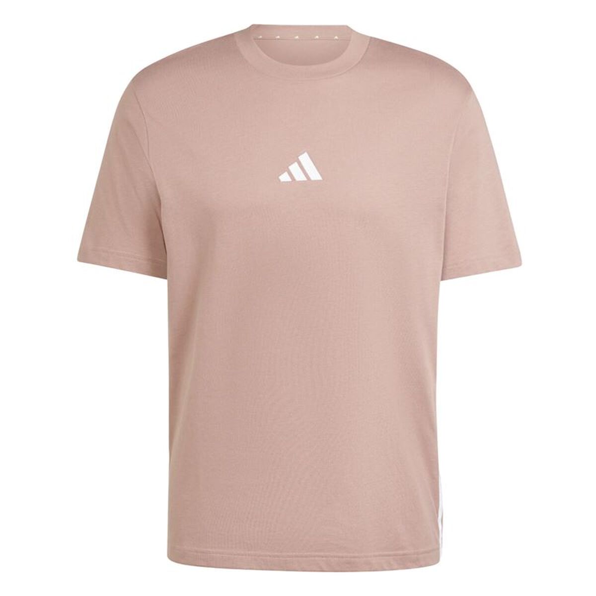 Tricou cu Mânecă Scurtă Bărbați Adidas 3stripes Alb Roz