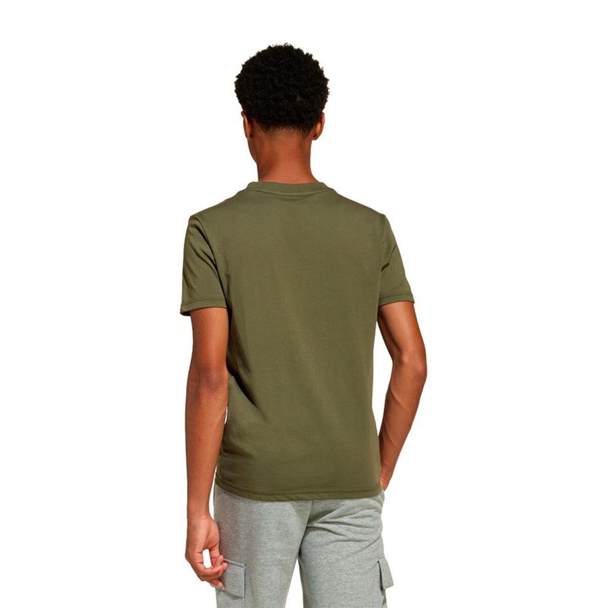 Tricou cu Mânecă Scurtă pentru Copii Adidas Lin 160 Negru Kaki