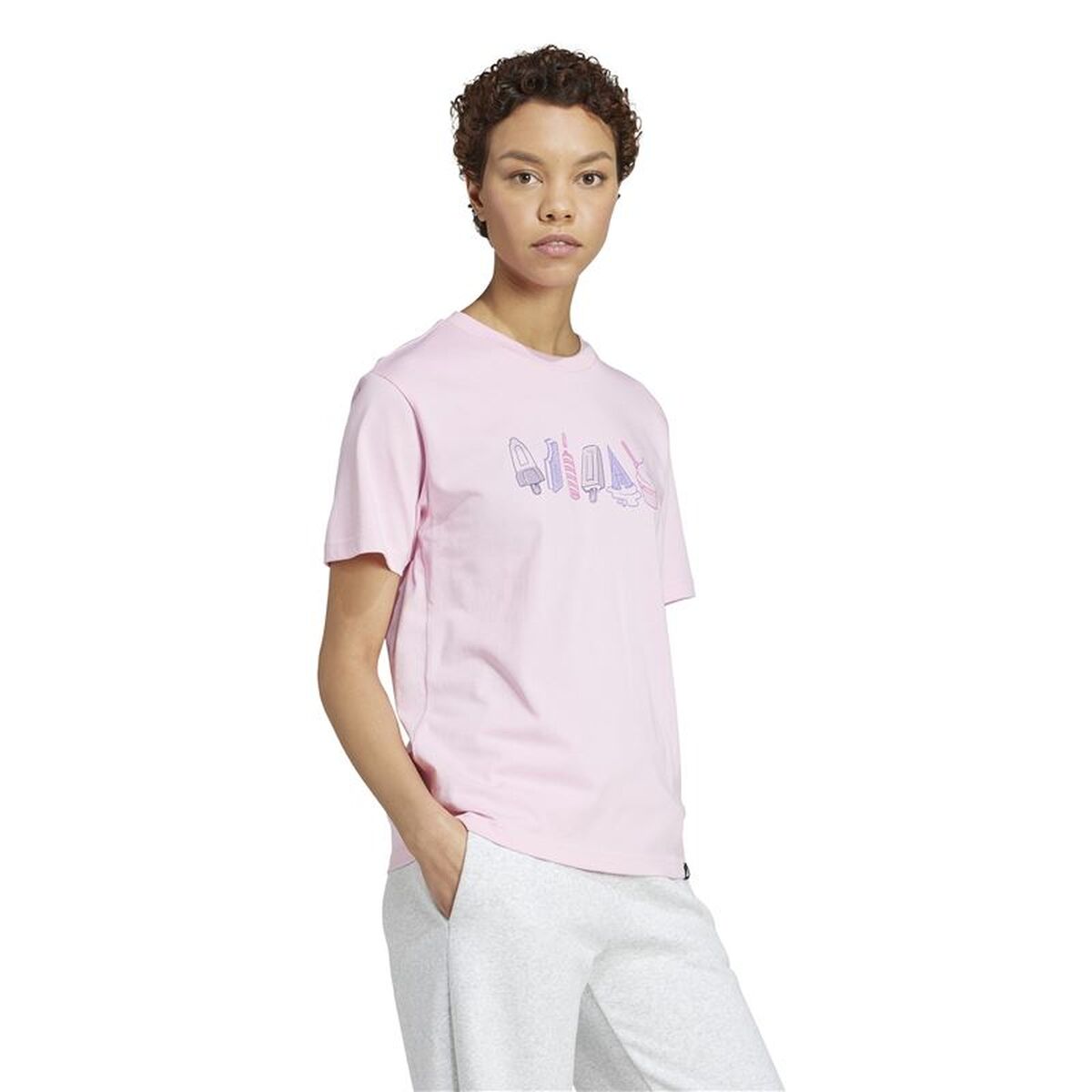 Tricou cu Mânecă Scurtă Femei Adidas Roz