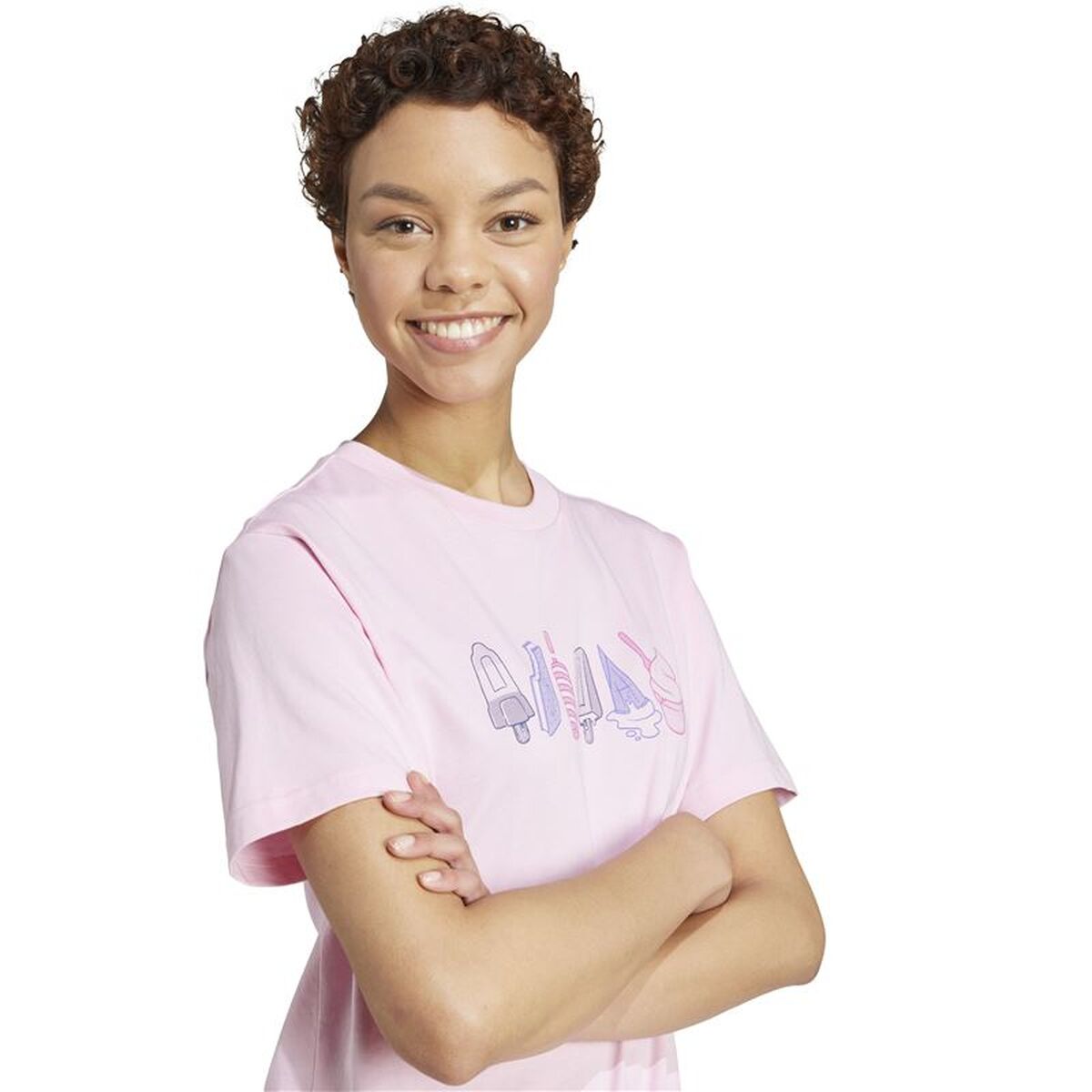 Tricou cu Mânecă Scurtă Femei Adidas Roz