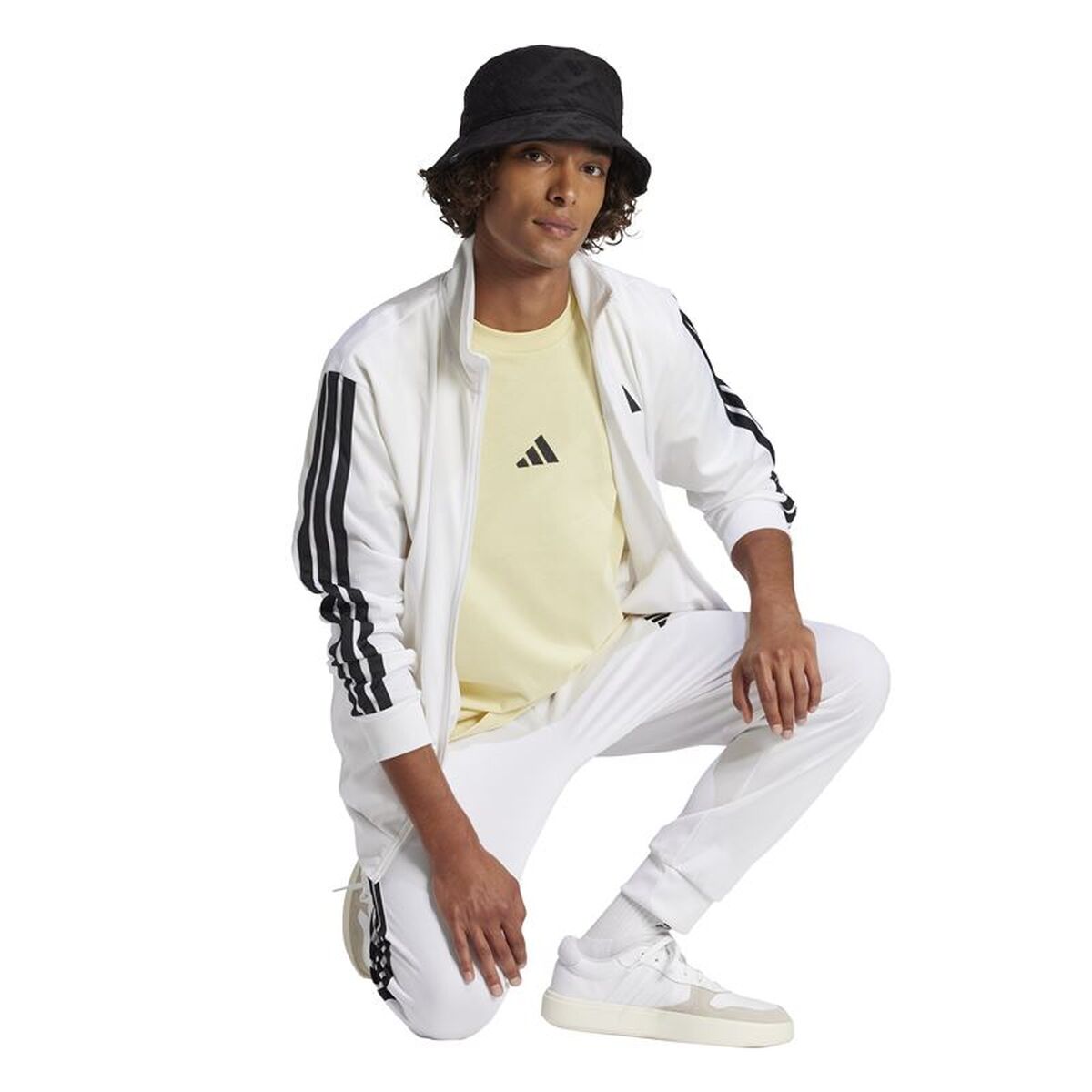 Tricou cu Mânecă Scurtă Bărbați Adidas 3stripes Bej