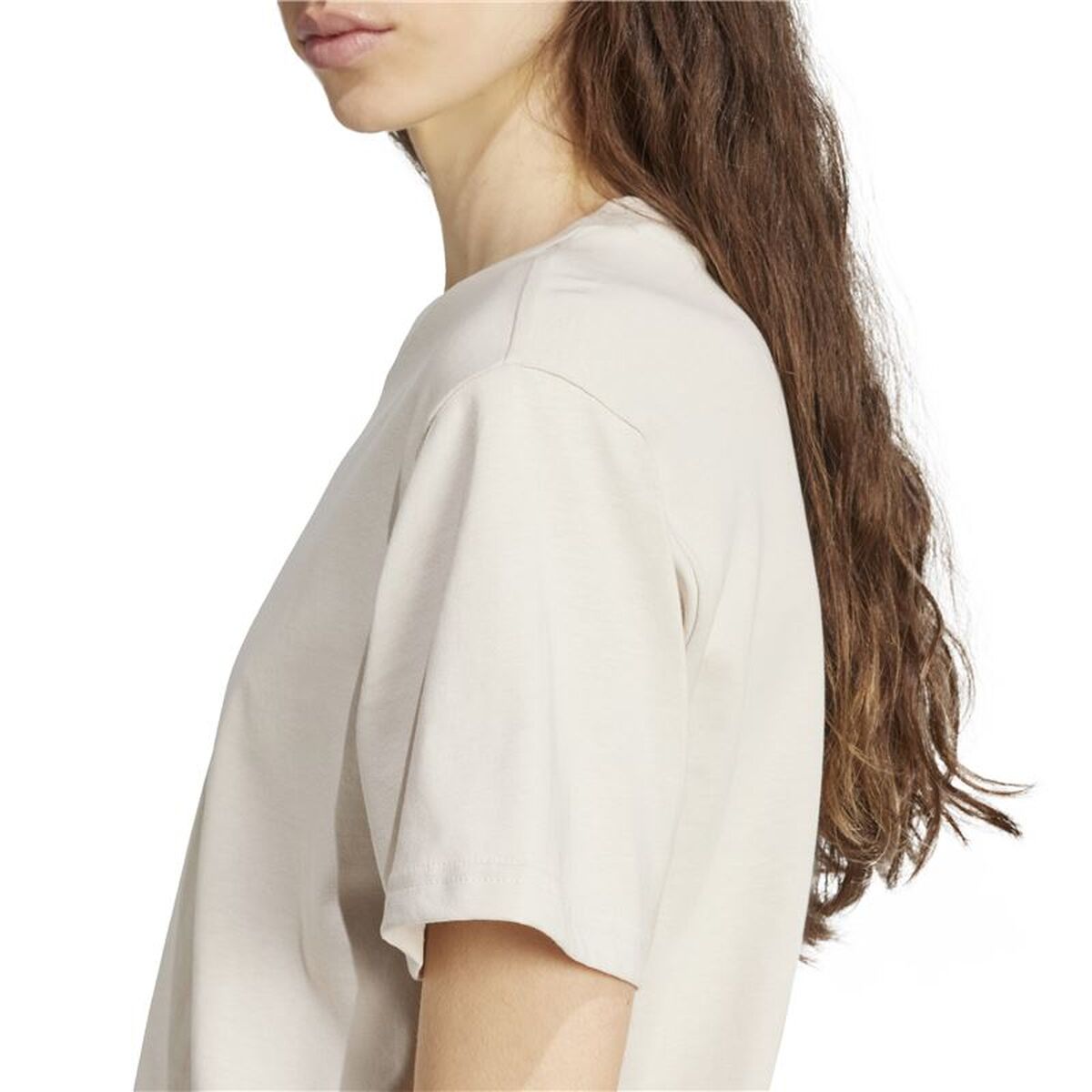 Tricou cu Mânecă Scurtă Femei Adidas Bej