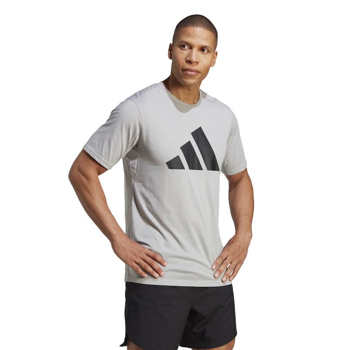 Tricou Sport cu Mânecă Scurtă Adidas Essentials Tr-Es Fr Logo Gri deschis