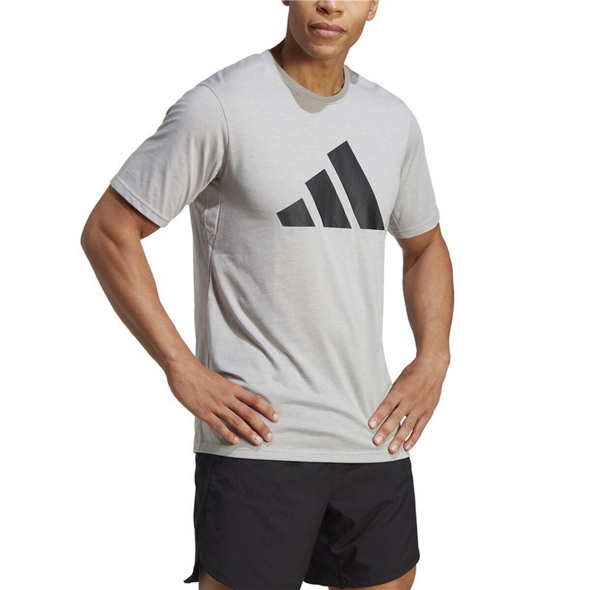 Tricou Sport cu Mânecă Scurtă Adidas Essentials Tr-Es Fr Logo Gri deschis