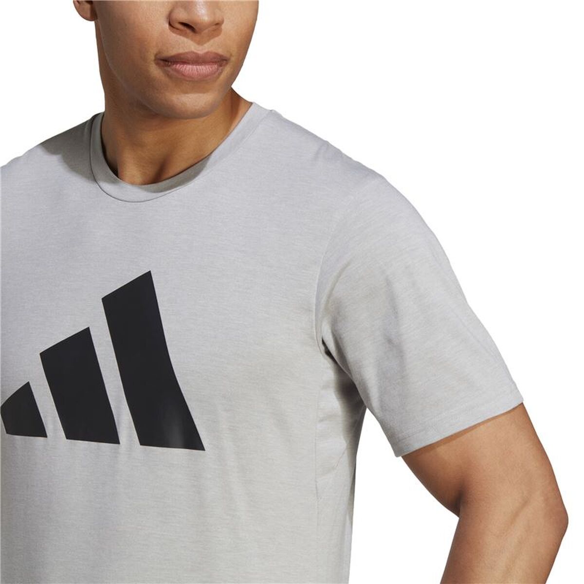 Tricou Sport cu Mânecă Scurtă Adidas Essentials Tr-Es Fr Logo Gri deschis