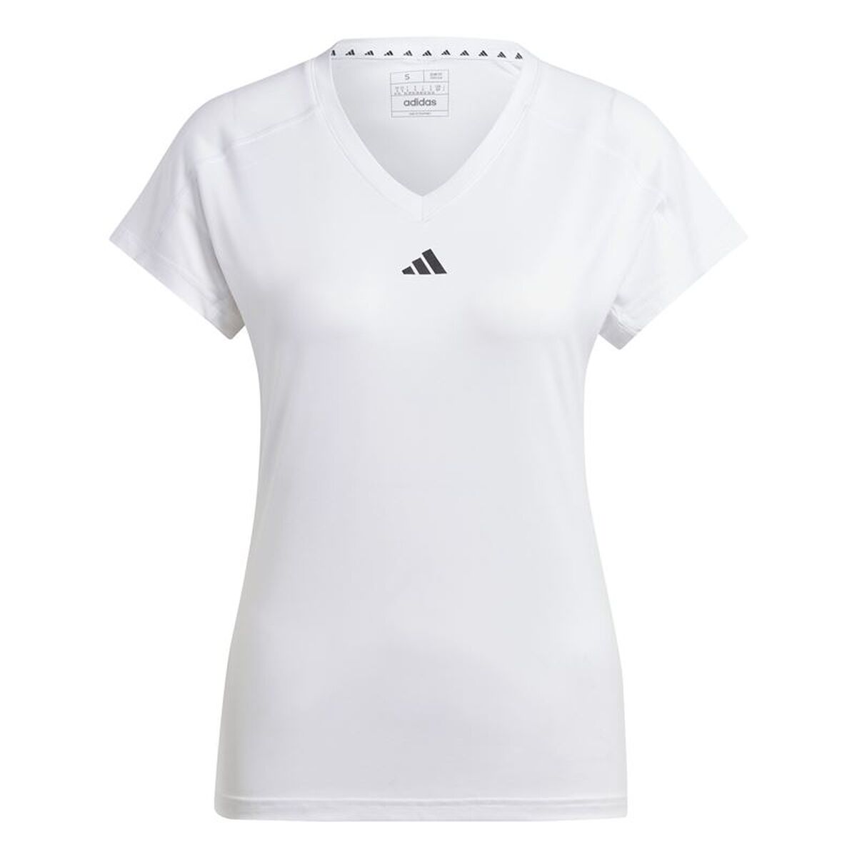 Tricou cu Mânecă Scurtă Femei Adidas Essentials Minimal Alb Fitness
