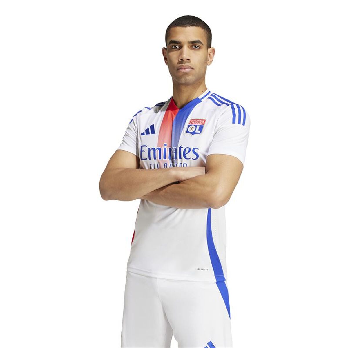 Tricou de Fotbal cu Mânecă Scurtă Bărbat Adidas Olympique Lyonnais 24/25 Home