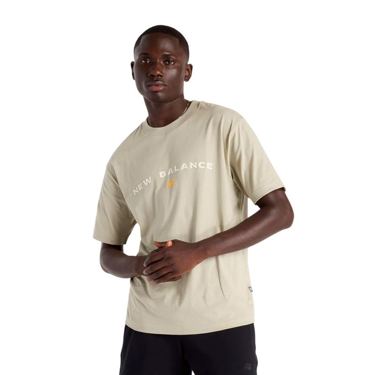 Tricou cu Mânecă Scurtă Bărbați New Balance Reimagined Graphic 1 Gri deschis