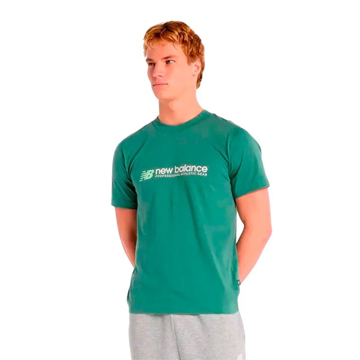 Tricou cu Mânecă Scurtă Bărbați New Balance Professional Verde