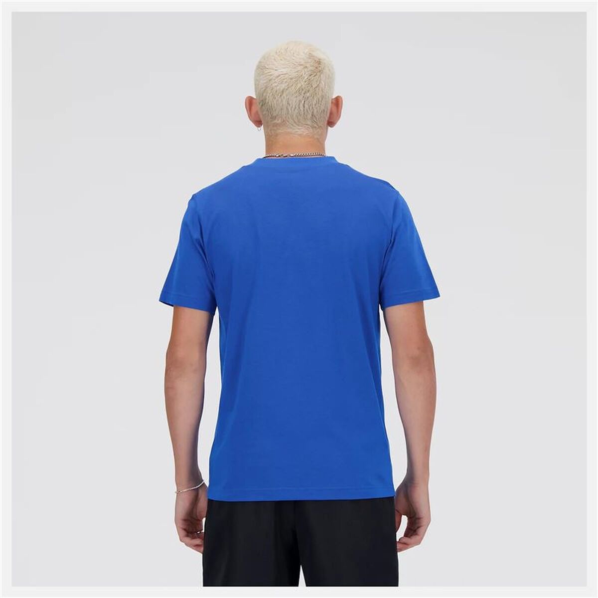 Tricou cu Mânecă Scurtă Bărbați New Balance Sport Essentials Logo Albastru