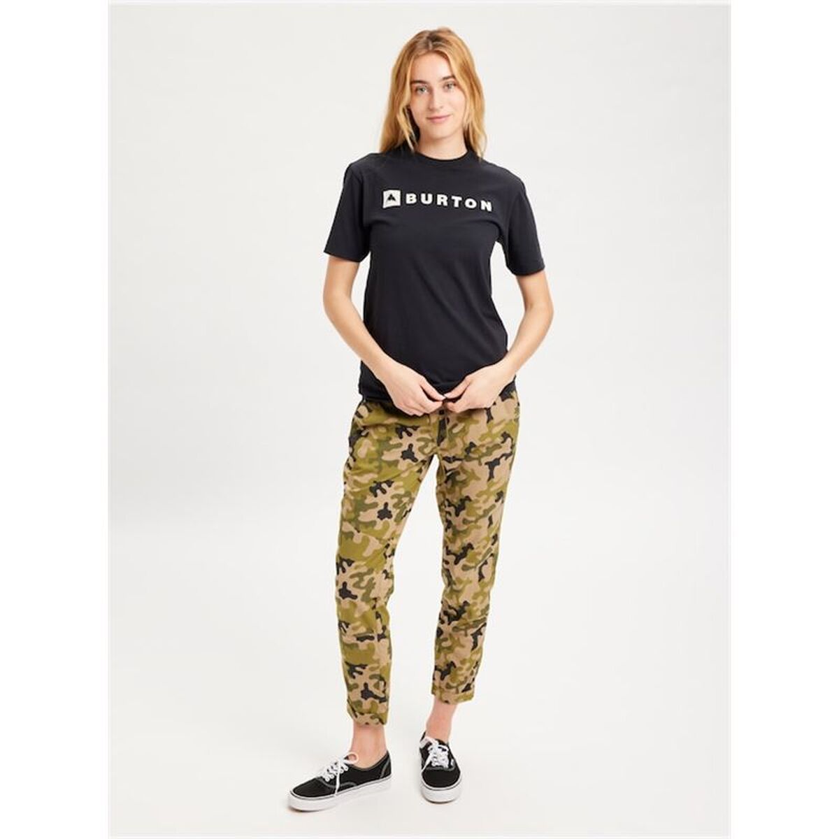 Tricou cu Mânecă Scurtă Bărbați Burton Horizontal Mountain Negru