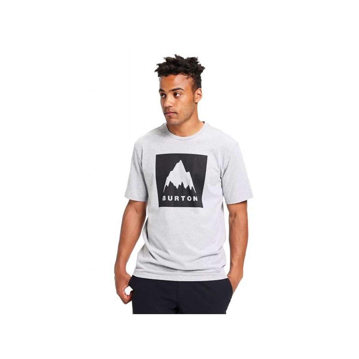 Tricou cu Mânecă Scurtă Bărbați Burton Classic Mountain High Gri deschis