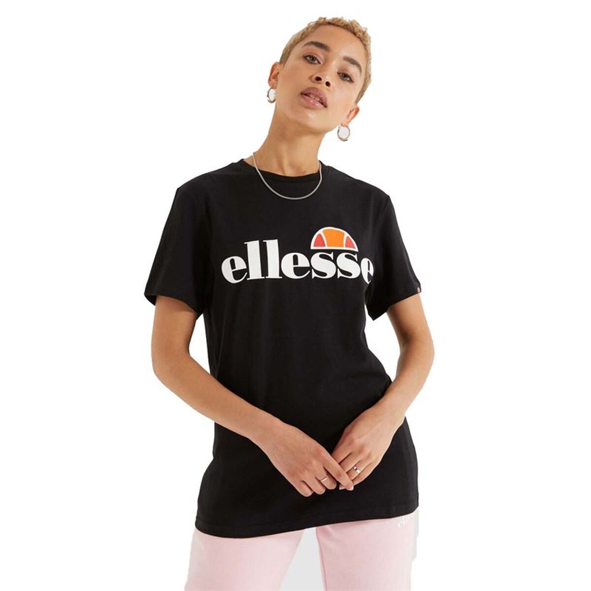 Tricou cu Mânecă Scurtă Femei Ellesse Albany Negru