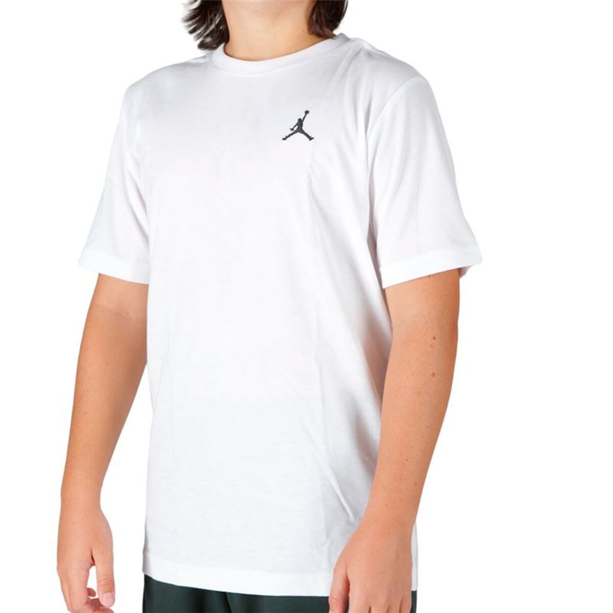 Tricou cu Mânecă Scurtă pentru Copii Jordan Jdb Jumpman Air Alb