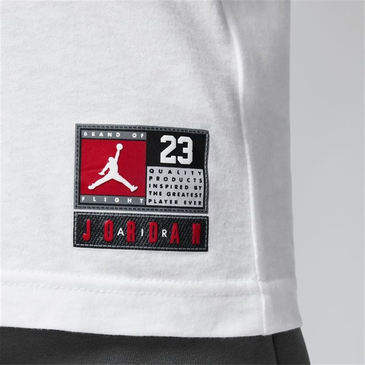 Tricou cu Mânecă Scurtă pentru Copii Jordan Practice Flight Alb