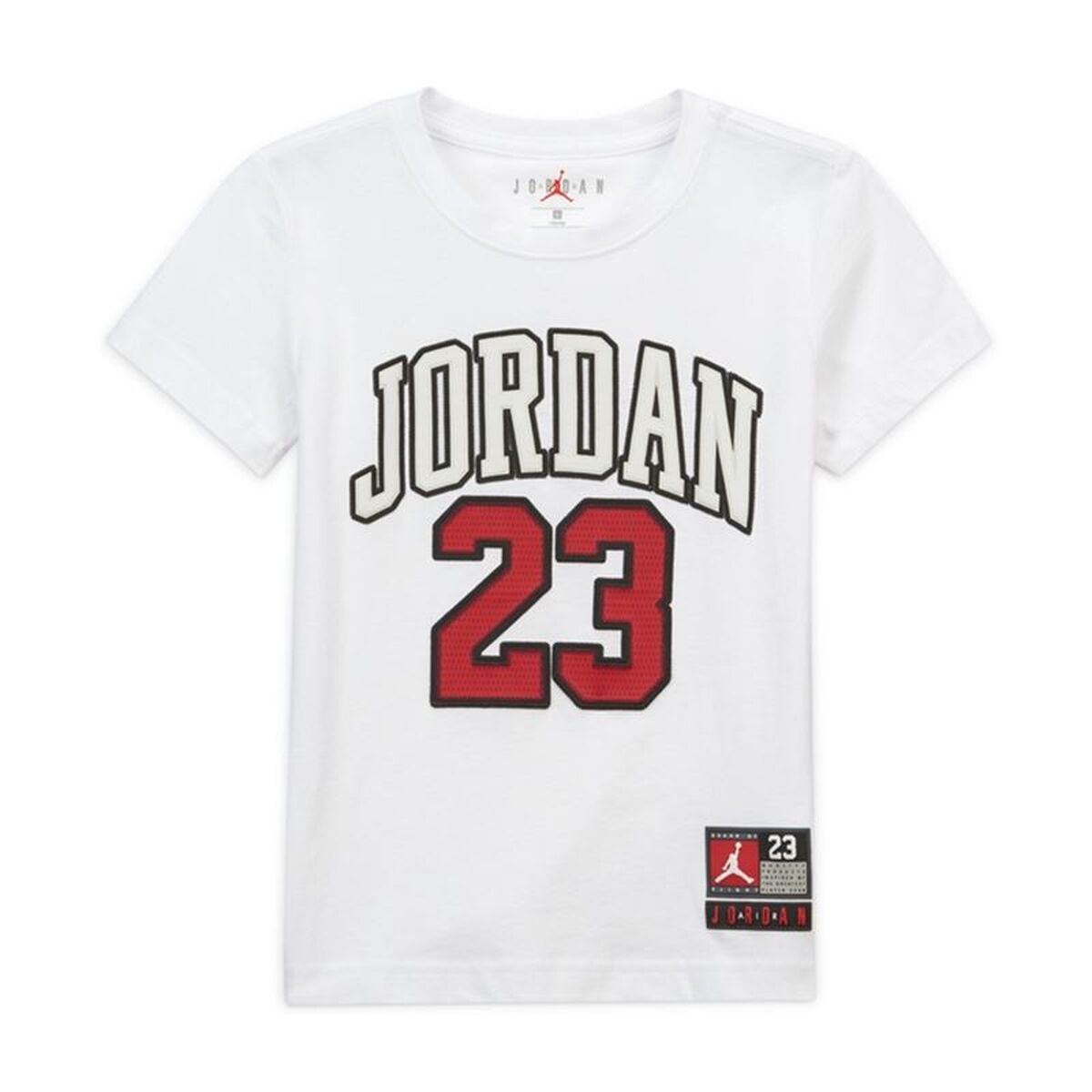 Tricou cu Mânecă Scurtă pentru Copii Jordan Practice Flight Alb
