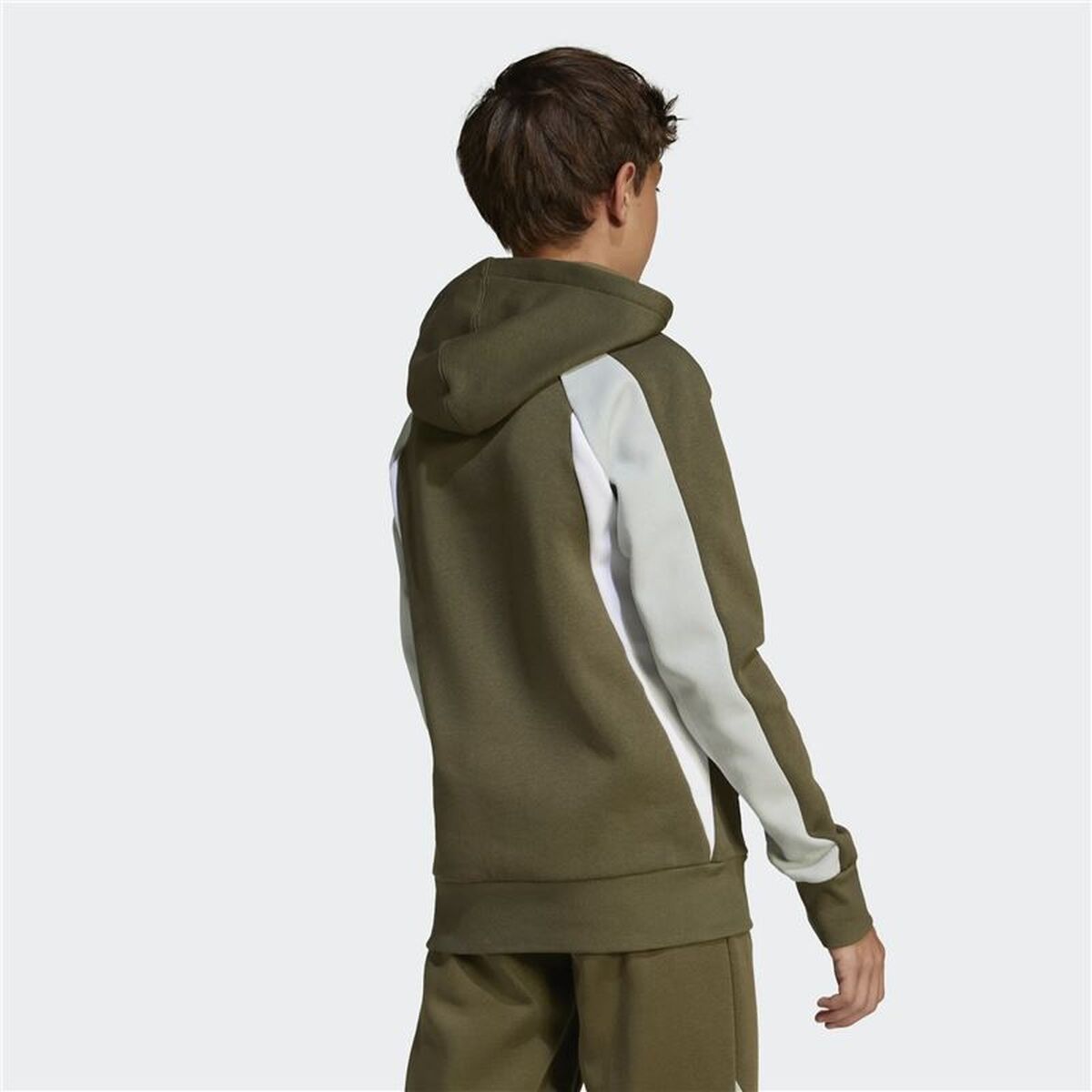 Hanorac cu Glugă Copii Adidas Cb Fl Hd Verde inchis