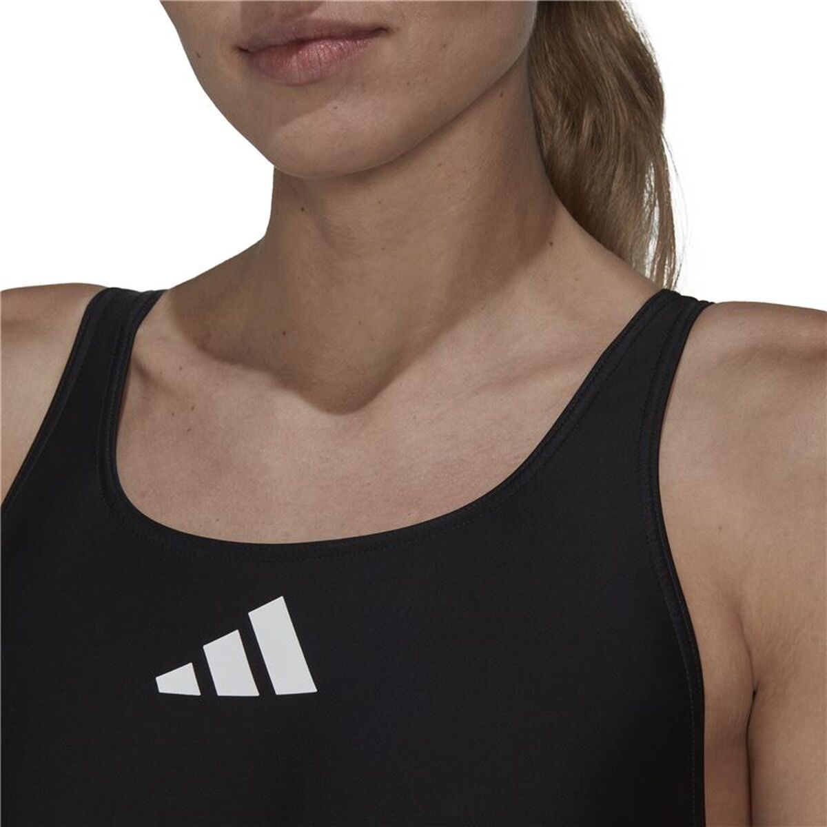 Costum de Baie Femei Adidas 3 Bars Negru