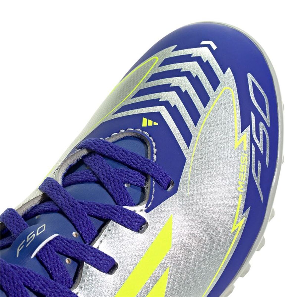 Ghete de Fotbal pentru Copii Adidas F50 Club TF Messi Argintiu