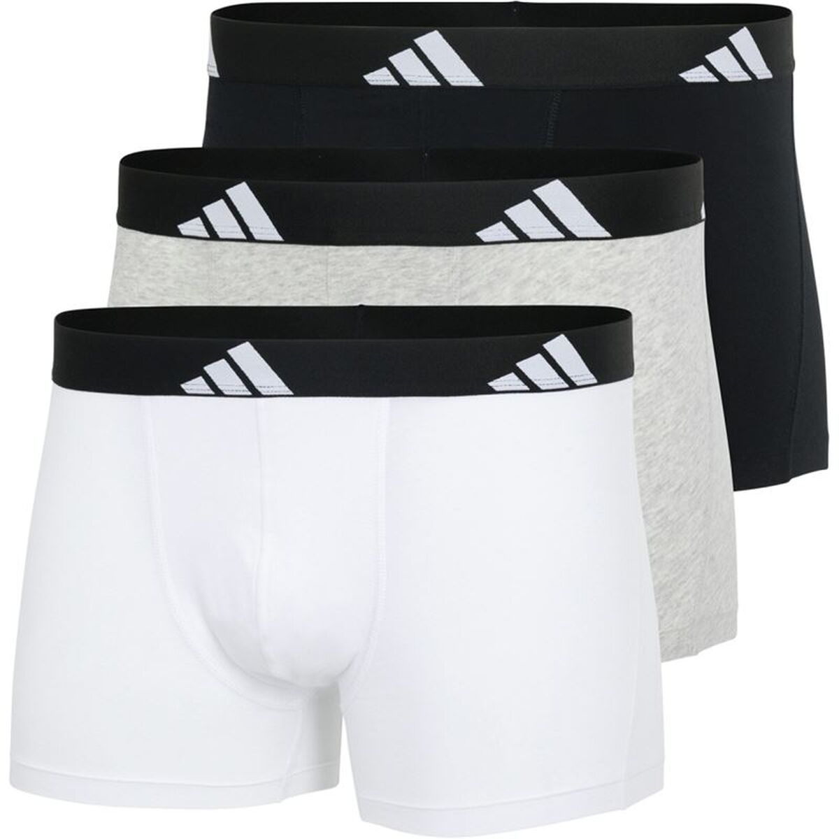 Boxeri pentru bărbați Adidas Slip Active Flex Cotton Alb 3 Piese