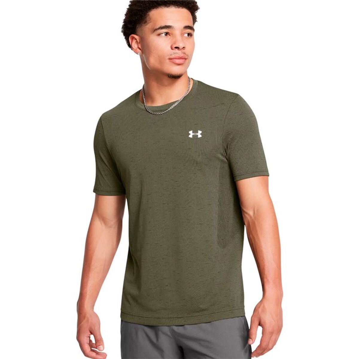 Tricou cu Mânecă Scurtă Bărbați Under Armour 1382801-390 Măslină (XL)