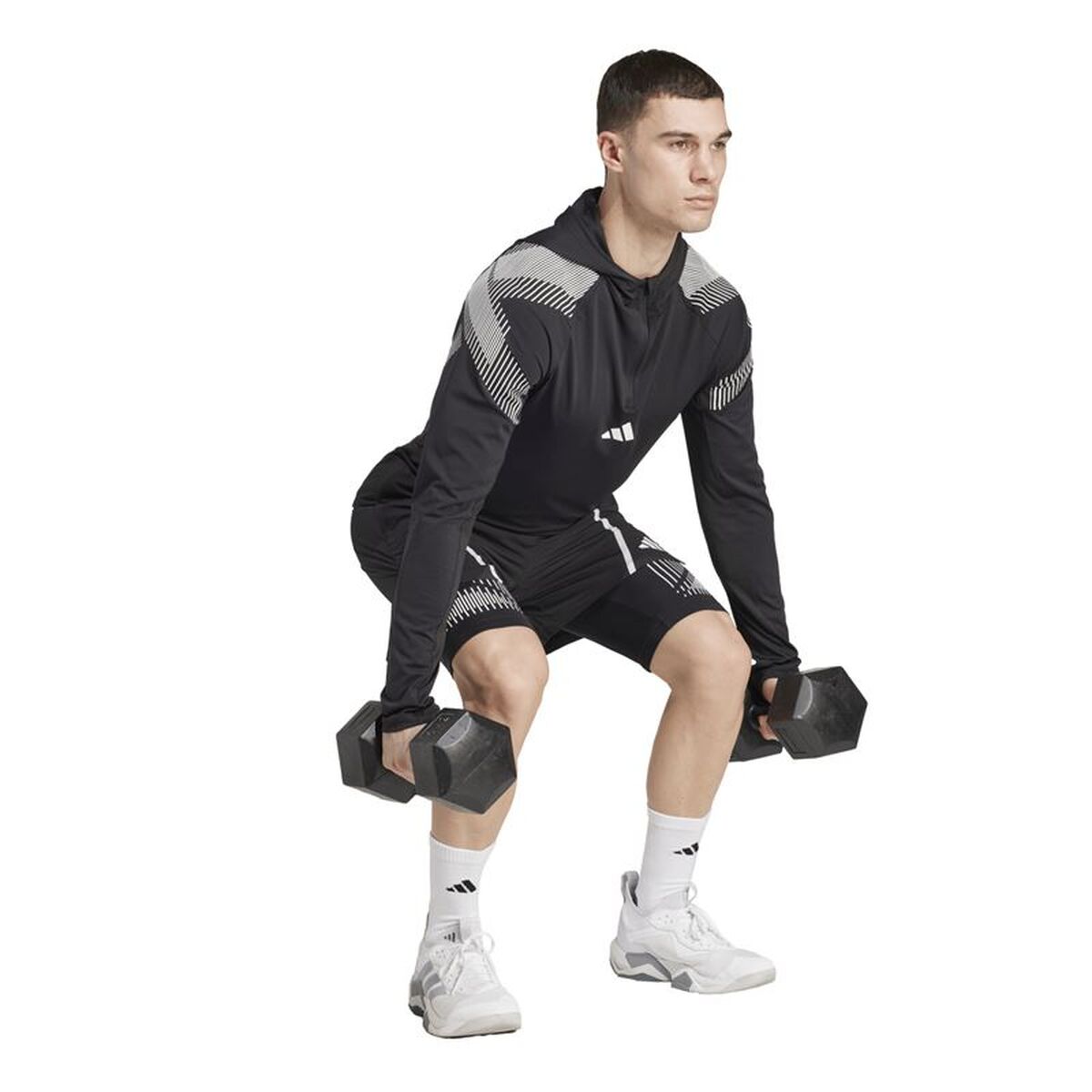 Hanorac cu Glugă Bărbați Adidas Ps Quarter Zip Negru