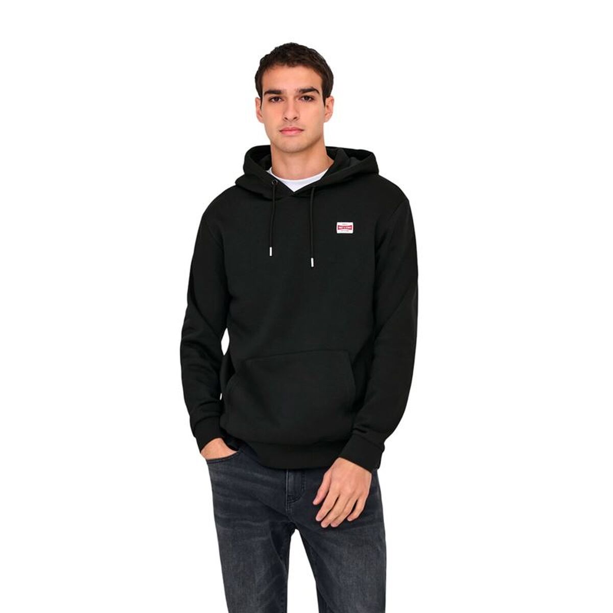 Hanorac cu Glugă Bărbați Only & Sons Onsdawson Reg Hoodie Vd Negru