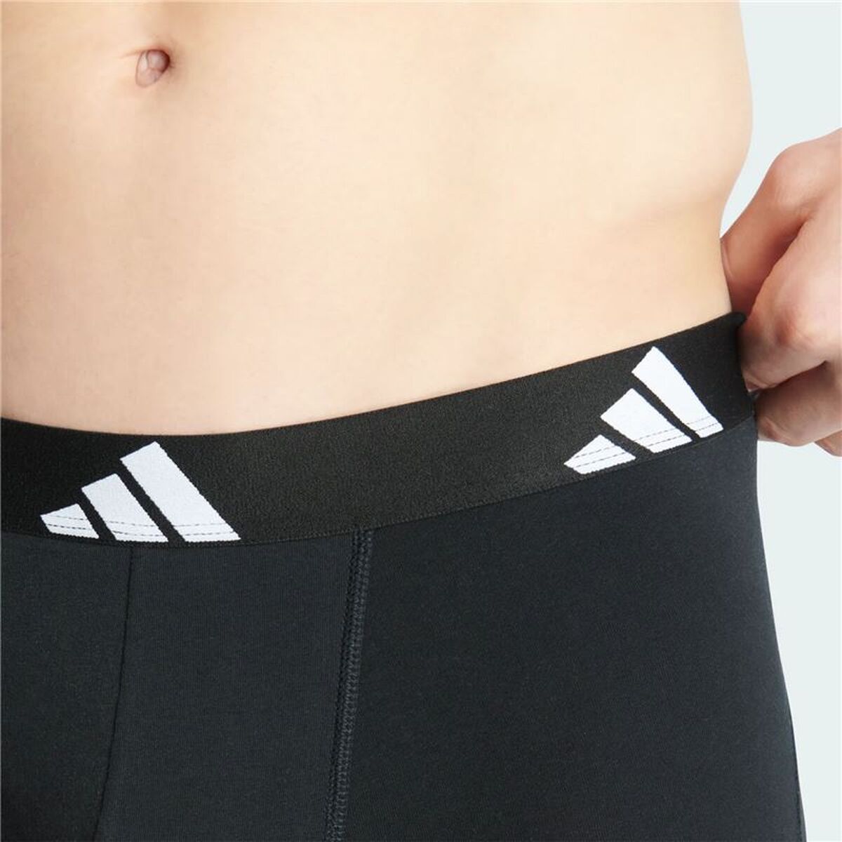 Boxeri pentru bărbați Adidas Active Flex Cotton Negru 2 Unități