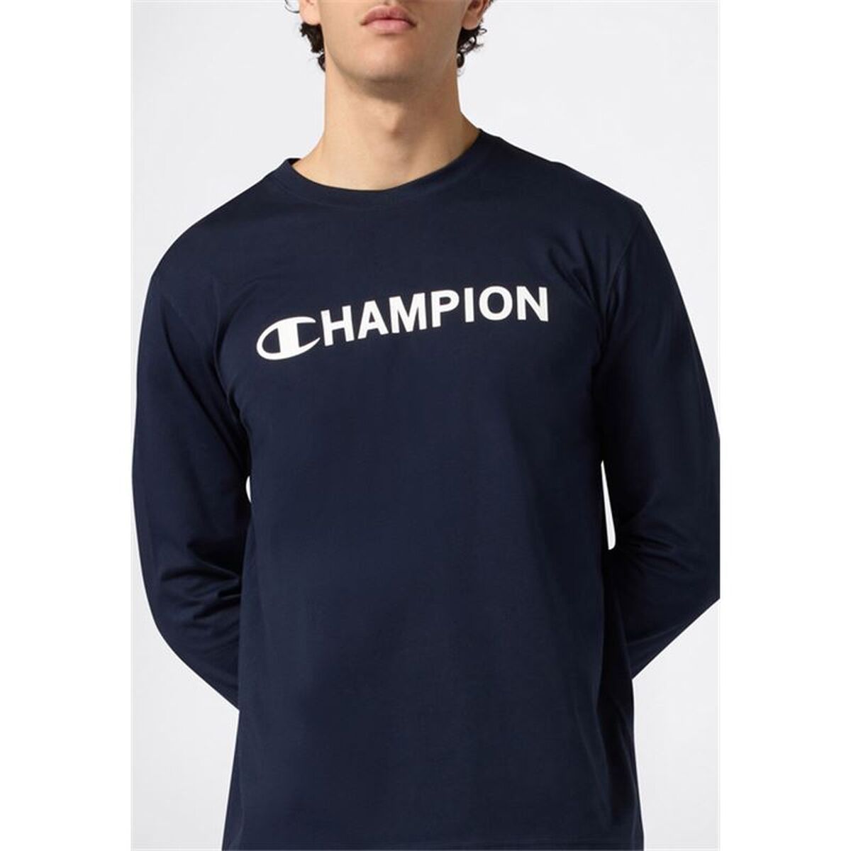 Tricou cu Mânecă Lungă Bărbați Champion 221652-BS501 Bleumarin (S)