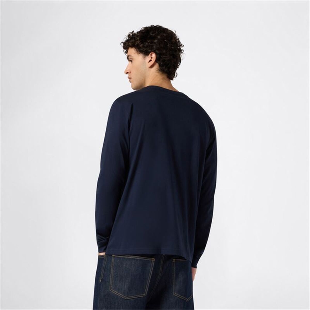 Tricou cu Mânecă Lungă Bărbați Champion 221652-BS501 Bleumarin (S)