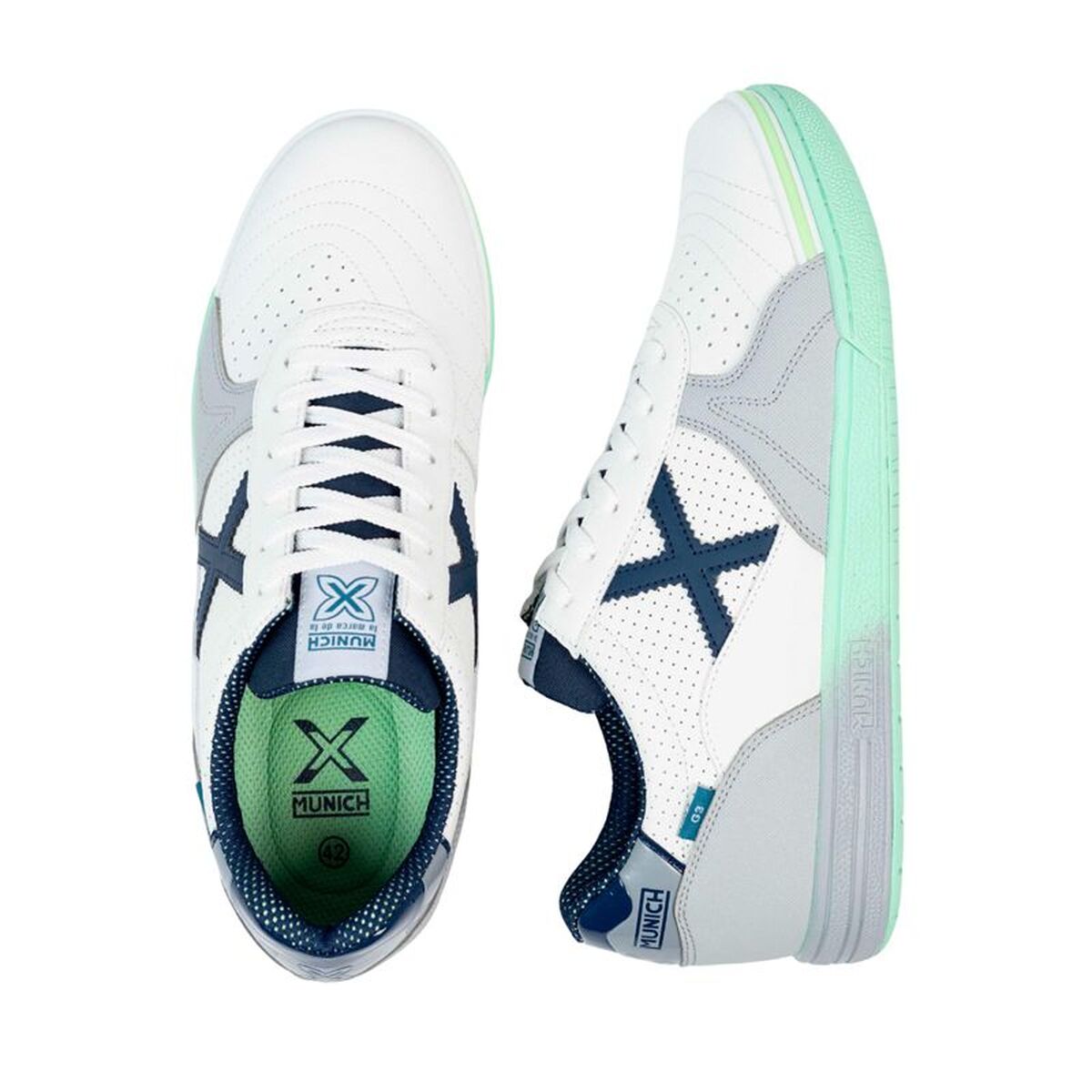Încălțăminte de Fotbal Sală pentru Adulți Munich G-3 447 Gri deschis