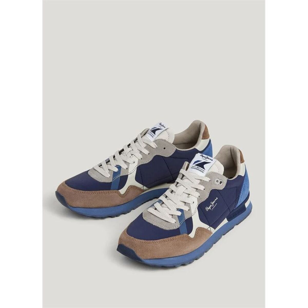 Adidași Casual Bărbați Pepe Jeans Brit Prints Maro Deschis