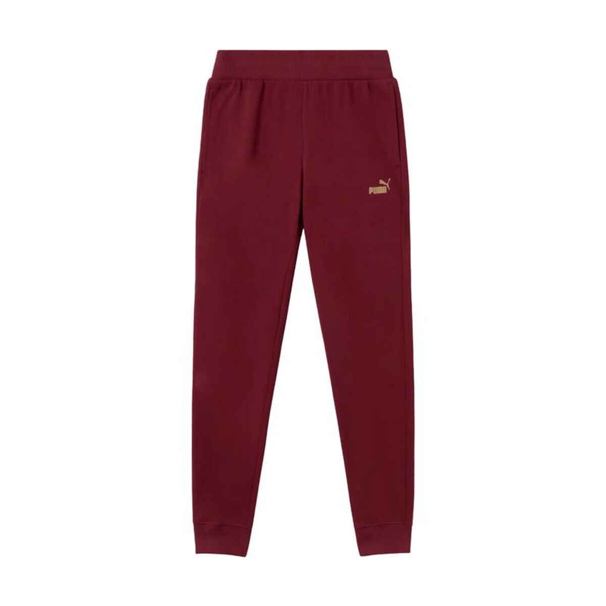 Pantaloni lungi de sport Puma Ess+ Textured Foil Roșu Închis Femeie