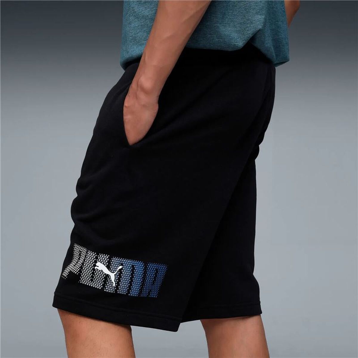 Pantaloni Scurți Sport pentru Bărbați Puma Essentials Logo Lab Negru