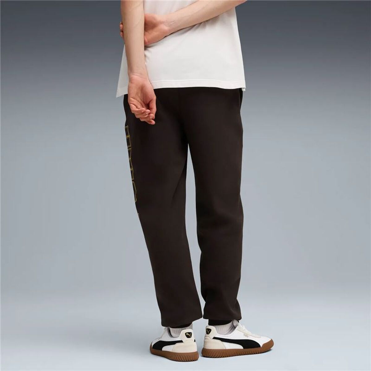 Pantaloni lungi de sport Puma Maximal Metallic Swe Negru Bărbați