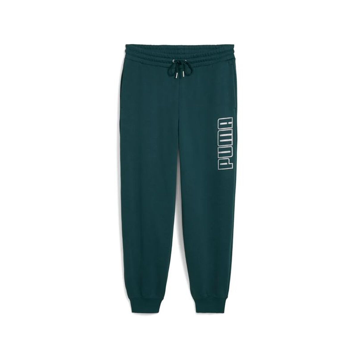 Pantaloni lungi de sport Puma Maximal Metallic Sweatpants Verde Femeie