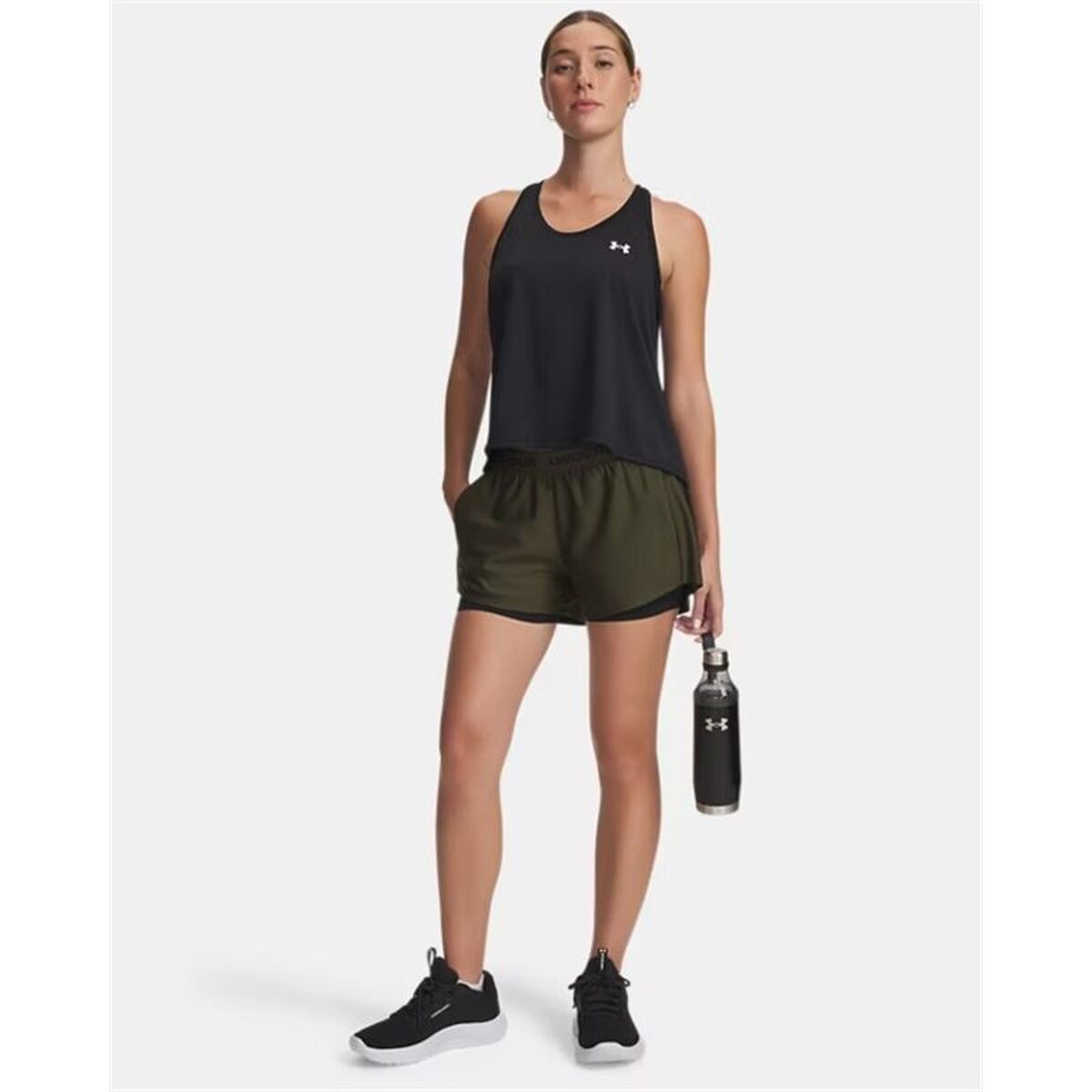 Pantaloni Scurți Sport pentru Damă Under Armour Tech Play Up Negru