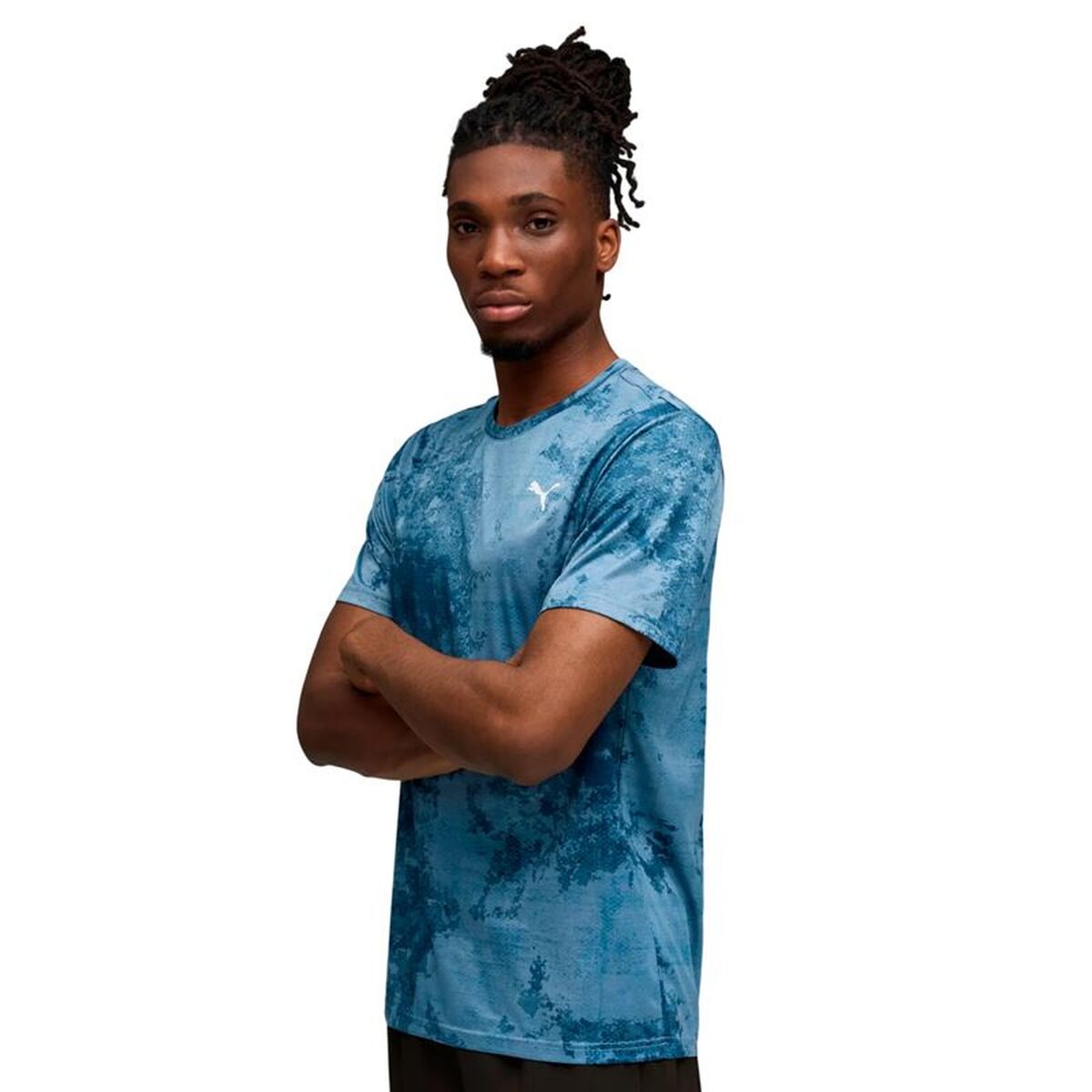 Tricou cu Mânecă Scurtă Bărbați Puma Essentialsentials Aop Negru