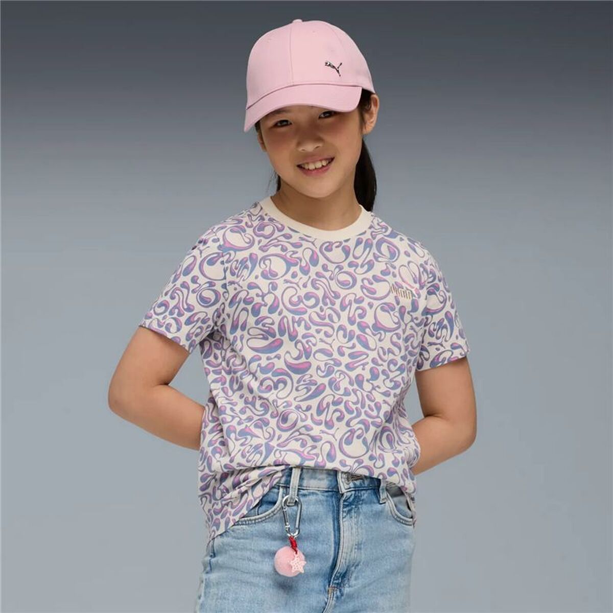 Tricou cu Mânecă Scurtă pentru Copii Puma Tweenerverse Aop Bej