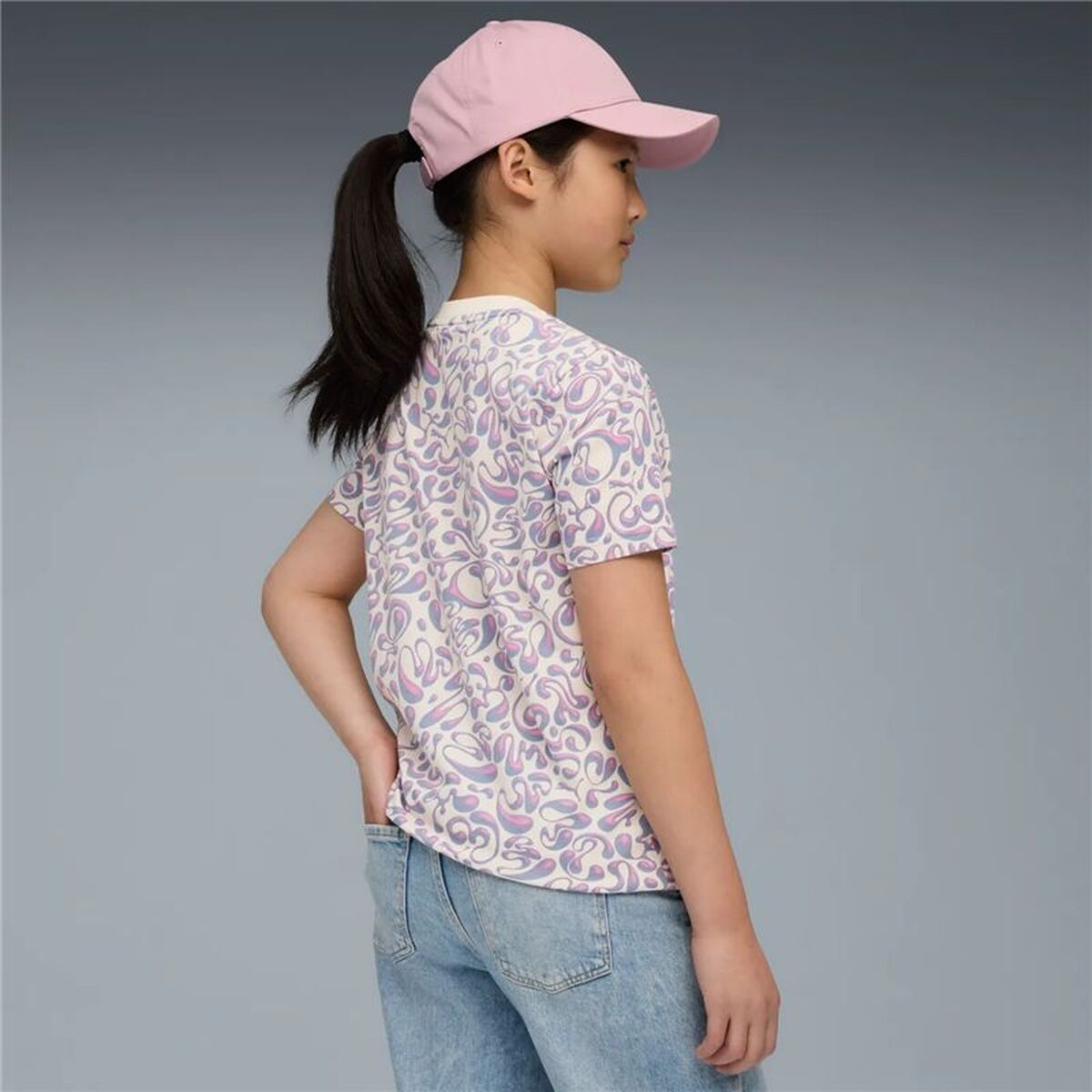 Tricou cu Mânecă Scurtă pentru Copii Puma Tweenerverse Aop Bej