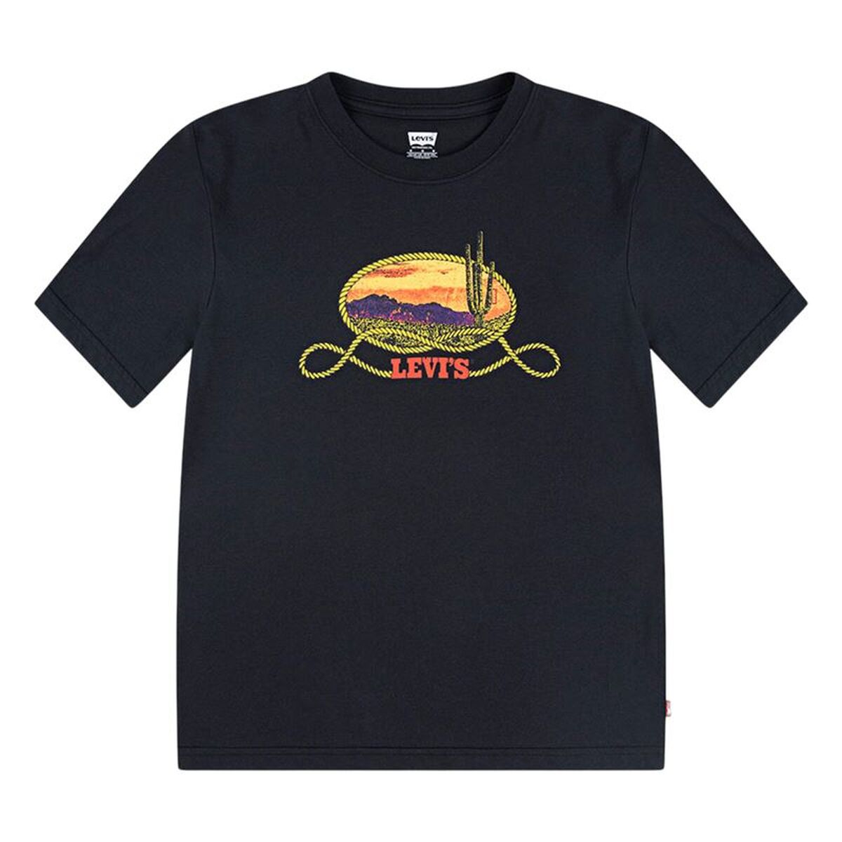 Tricou cu Mânecă Scurtă pentru Copii Levi's Lvb Cactus In The Sunset Negru