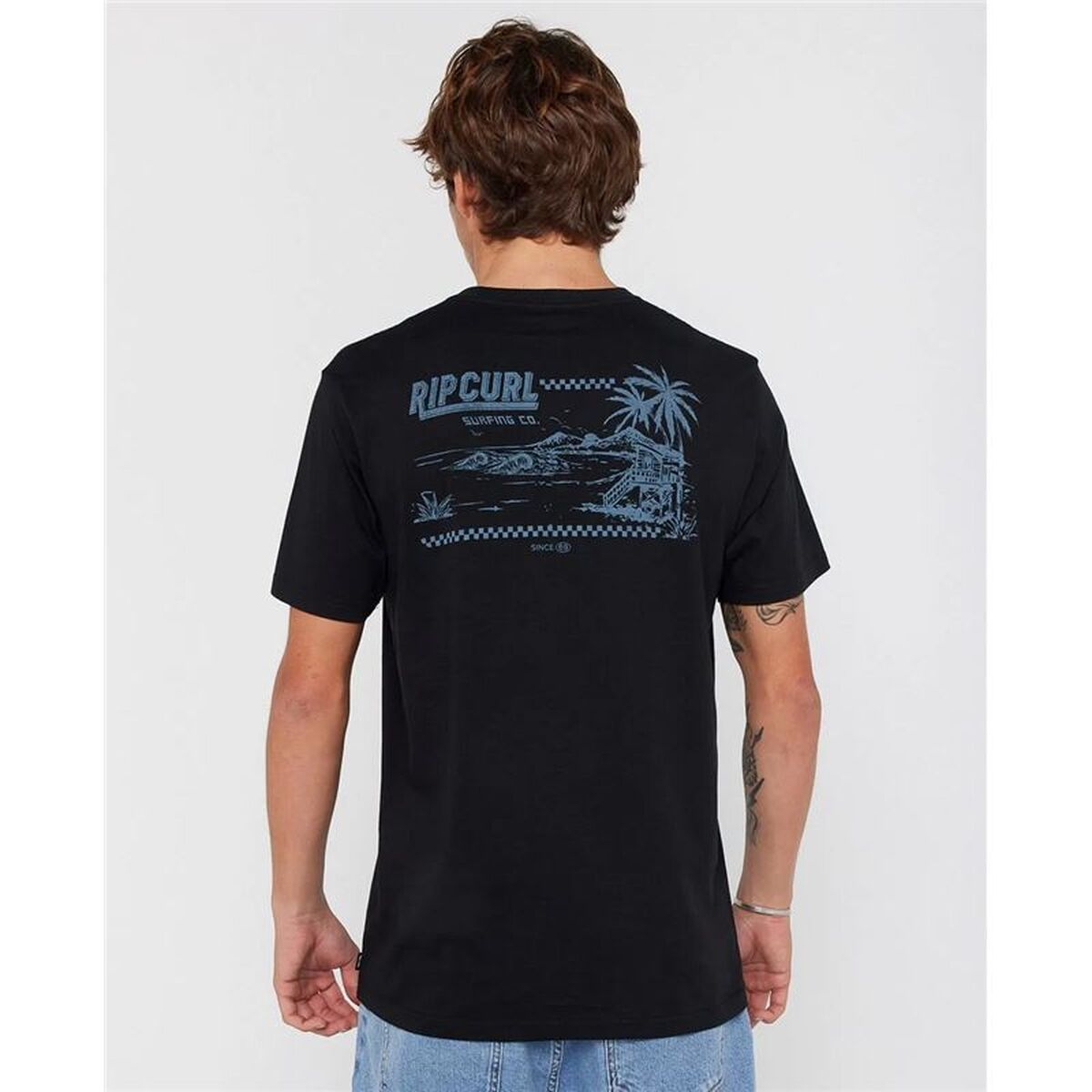 Tricou cu Mânecă Scurtă Bărbați Rip Curl Sportline FB Tee Negru