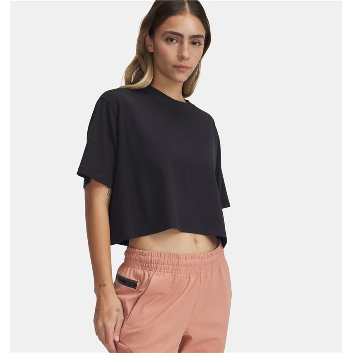 Tricou cu Mânecă Scurtă Femei Under Armour Negru Fitness