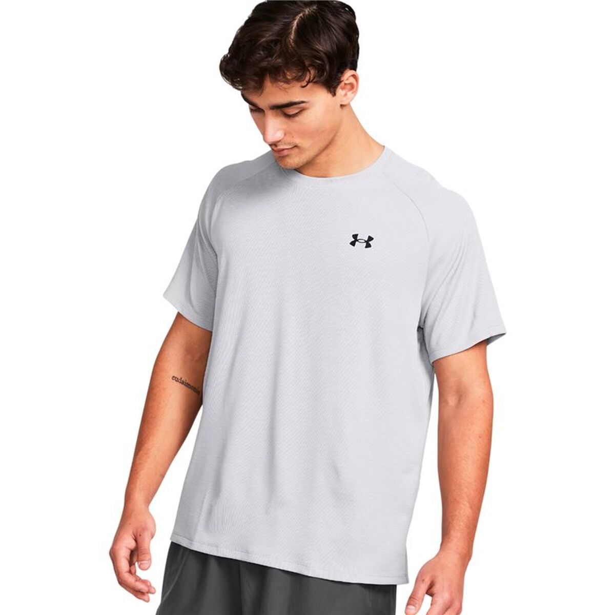 Tricou cu Mânecă Scurtă Bărbați Under Armour Tech Textured Alb