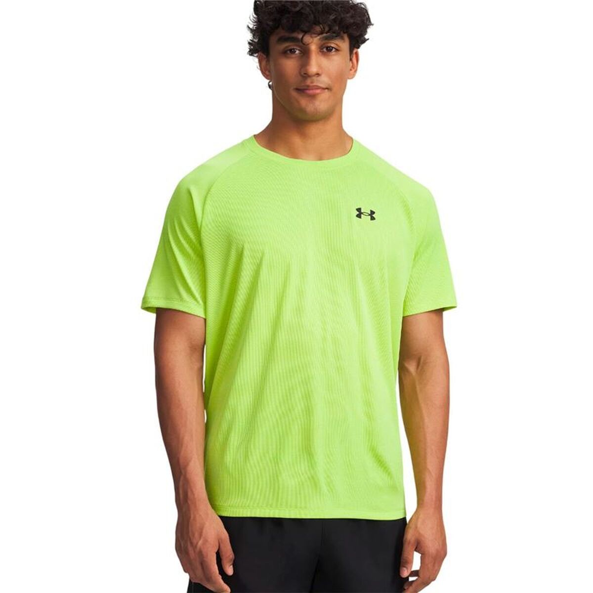 Tricou cu Mânecă Scurtă Bărbați Under Armour Tech Textured Verde lămâie