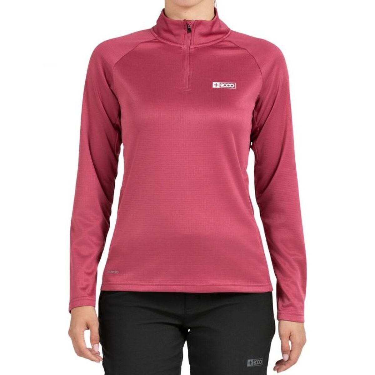 Tricou cu Mânecă Lungă de Damă +8000 Lua Roșu Carmin